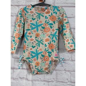 Ruffle Butts 3T Floral Long Sleeve Swimsuit